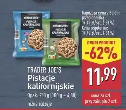 ALDI Pistacje kalifornijskie prażone solone Trader joe's oferta