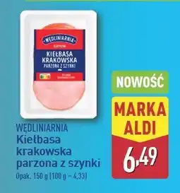 ALDI Kiełbasa krakowska parzona z szynki Wędliniarnia classic oferta