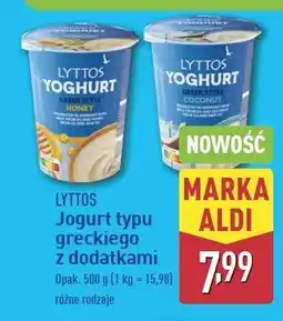 ALDI Jogurt grecki kokosowy Lyttos oferta