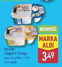 ALDI Jogurt crisp bananowy z czekoladowymi chrupkami Milsani crisp oferta