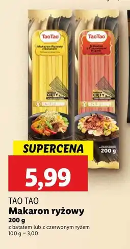 Lidl Makaron z czerwonym ryżem Tao tao oferta