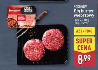 ALDI Big burger wołowy Sokołów grill house oferta