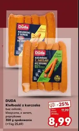 Kaufland Kiełbaski z kurczaka z serem Silesia duda oferta