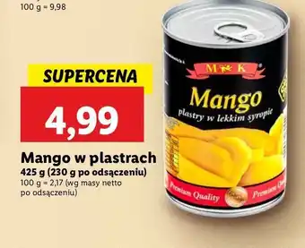 Lidl Mango w syropie M&k oferta