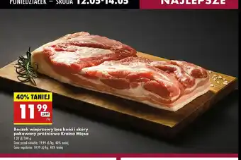 Biedronka Boczek wieprzowy bez kości i skóry Kraina mięsa oferta