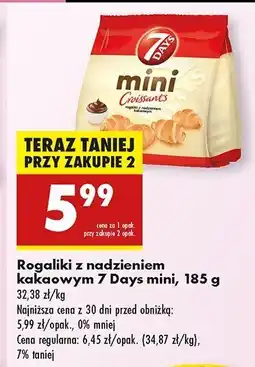 Biedronka Mini rogaliki z nadzieniem kakaowym 7 days oferta