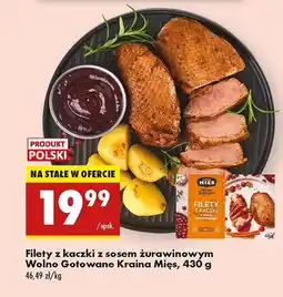 Biedronka Filety z kaczki z sosem żurawinowym Kraina mięs oferta