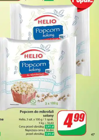 Dino Popcorn do mikrofali solony Helio oferta