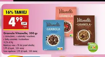 Biedronka Granola z białą czekoladą i truskawkami Vitanella oferta
