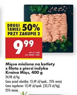 Biedronka Mięso na kotlety z fileta z piersi indyka Kraina mięs oferta