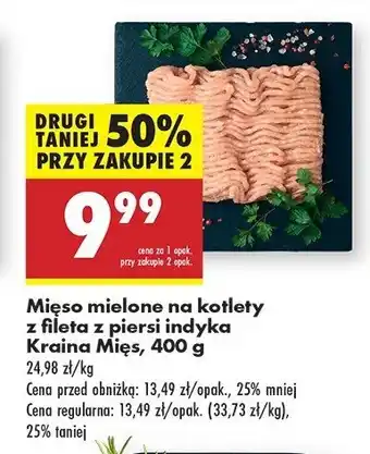 Biedronka Mięso na kotlety z fileta z piersi indyka Kraina mięs oferta