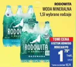 TomiMarkt Rodowita woda mineralna oferta