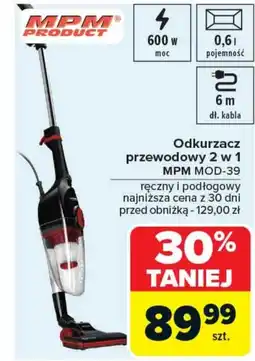Carrefour Market Odkurzacz MPM oferta