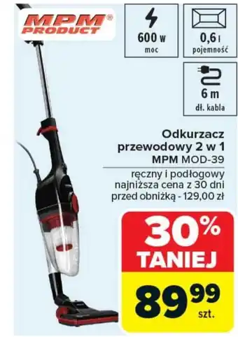 Carrefour Market Odkurzacz MPM oferta