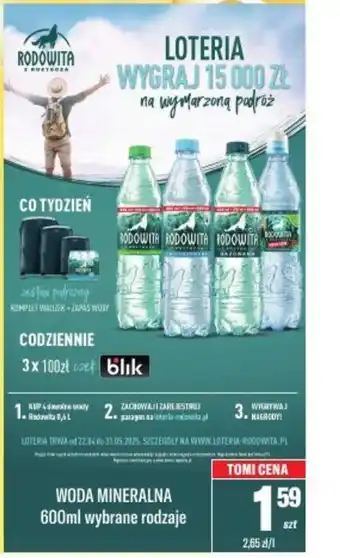 TomiMarkt Woda mineralna oferta