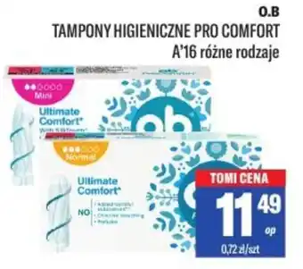 TomiMarkt O.b tampony higieniczne pro comfort a'16 oferta