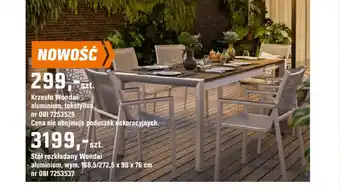 OBI Stół rozkładany Wondai oferta