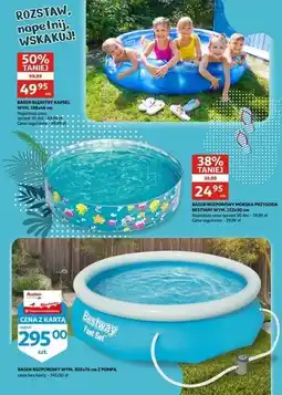 Auchan Basen błękitny kapsel 188 x 46 cm Intex oferta