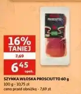 Auchan Szynka włoska prosciutto Auchan oferta
