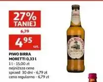 Auchan Piwo Birra Moretti oferta