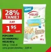 Auchan Popcorn bez tłuszczu i soli Helio Natura oferta
