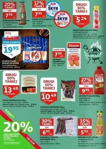 Auchan Jogurt truskawkowy Mlekovita Sba Skyr oferta