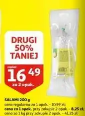 Auchan Salami naturalne Podniesiony Kciuk oferta