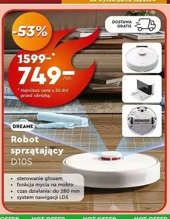 Biedronka Robot sprzątający d10s Dreame oferta