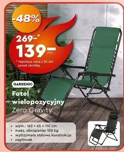 Biedronka Fotel zero gravity Gardenic oferta