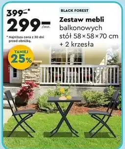 Biedronka Zestaw mebli balkonowych Black Forest oferta