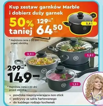 Biedronka Zestaw garnków marble Mg Home oferta