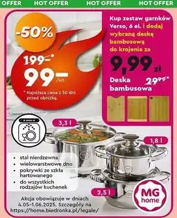 Biedronka Komplet garnków verso Mg Home oferta