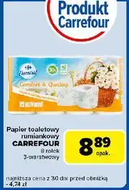 Carrefour Express Papier toaletowy rumiankowy Carrefour Essential oferta