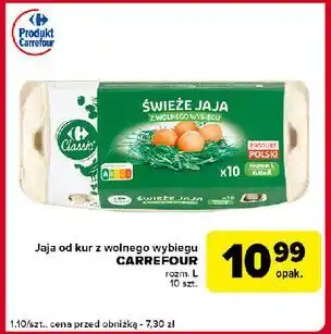 Globi Jaja z wolnego wybiegu kl. l Carrefour Classic oferta
