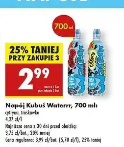 Biedronka Woda cytrynowa Kubuś Waterrr oferta