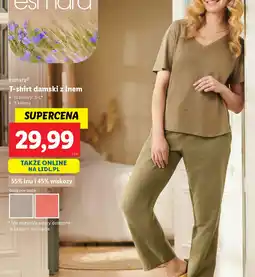 Lidl T-shirt damski z lnem oferta