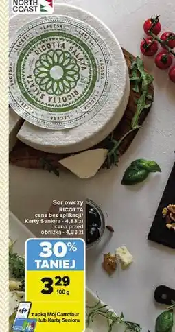 Carrefour Ser owczy ricotta North Coast oferta