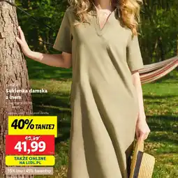 Lidl Sukienka damska z lnem oferta