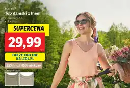 Lidl Top damski z lnem Esmera oferta