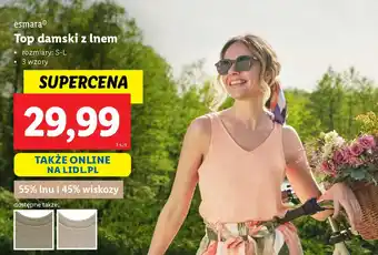 Lidl Top damski z lnem Esmera oferta