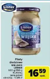 Carrefour Wiejskie filety śledziowe w oleju z cebulką Lisner oferta