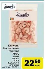 Carrefour Krewetki blanszowane obrane 71/90 Simpl oferta