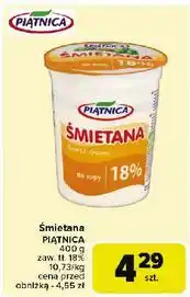 Carrefour Śmietana 18% Piątnica oferta