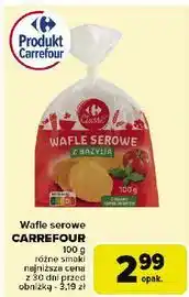 Carrefour Wafle serowe z bazylią Carrefour oferta