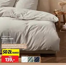 Lidl Pościel z lnem Livarno Home oferta