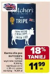 Carrefour Karma dla psa z flakami wołowymi Butcher's Grain Free oferta
