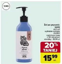 Carrefour Żel pod prysznic drzewo cedrowe Yope oferta