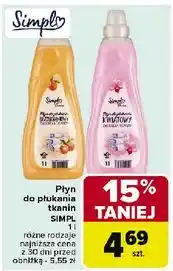 Carrefour Płyn do płukania brzoskwiniowy Simpl oferta