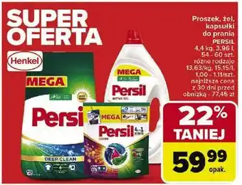Carrefour Kapsułki do prania 4in1 deep clean Persil Color oferta