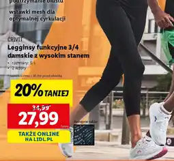 Lidl Legginsy funkcyjne 3/4 damskie z wysokim stanem Crivit oferta